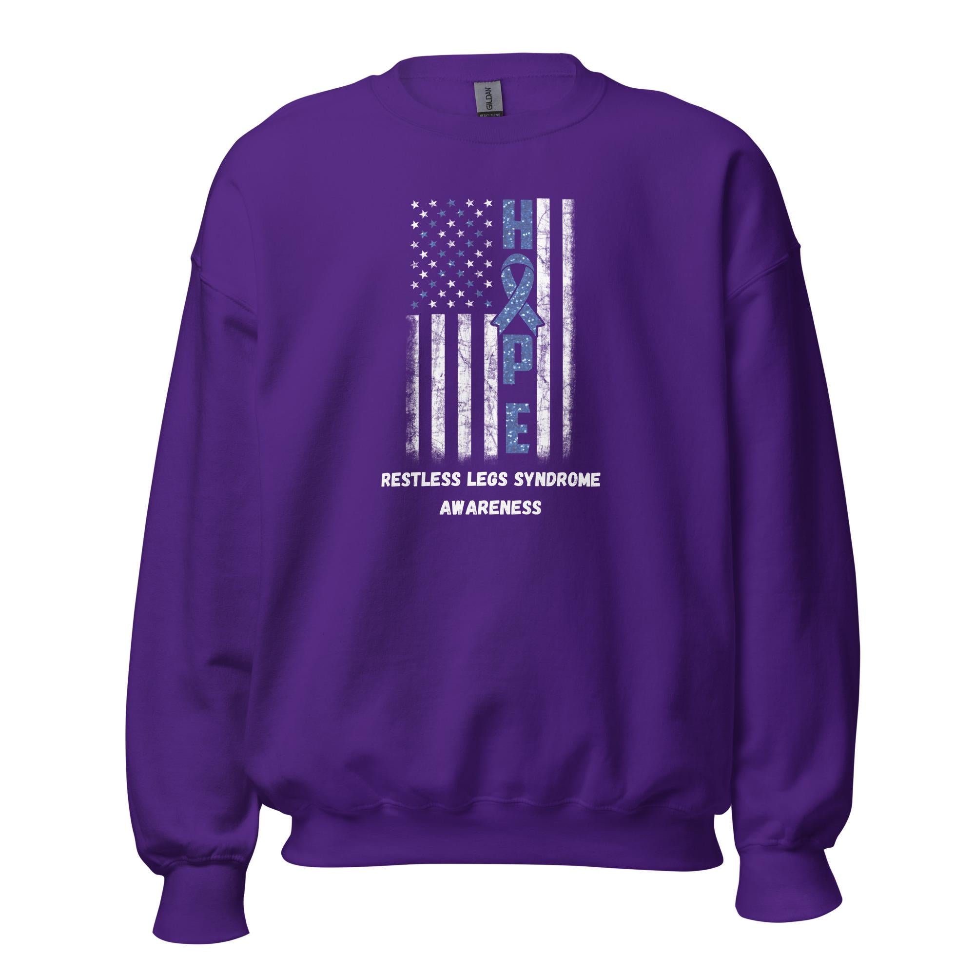 Restless Legs Syndrome Awareness Sweatshirt: Unisex RLS Pullover
