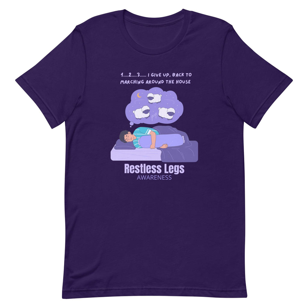 Funny Restless Legs Awareness T-Shirt: Unisex RLS Sufferer Gift