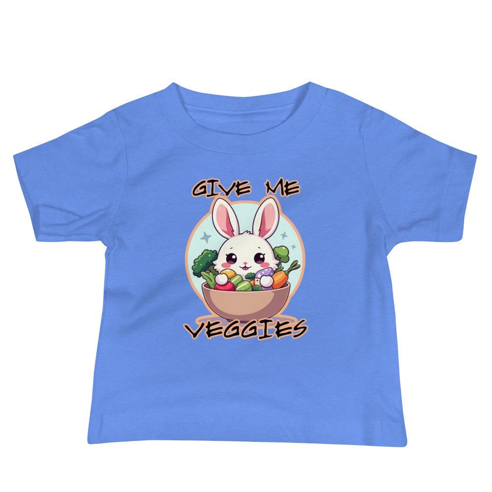 Bunny Veggies Baby Tee: Easter Cotton T-Shirt