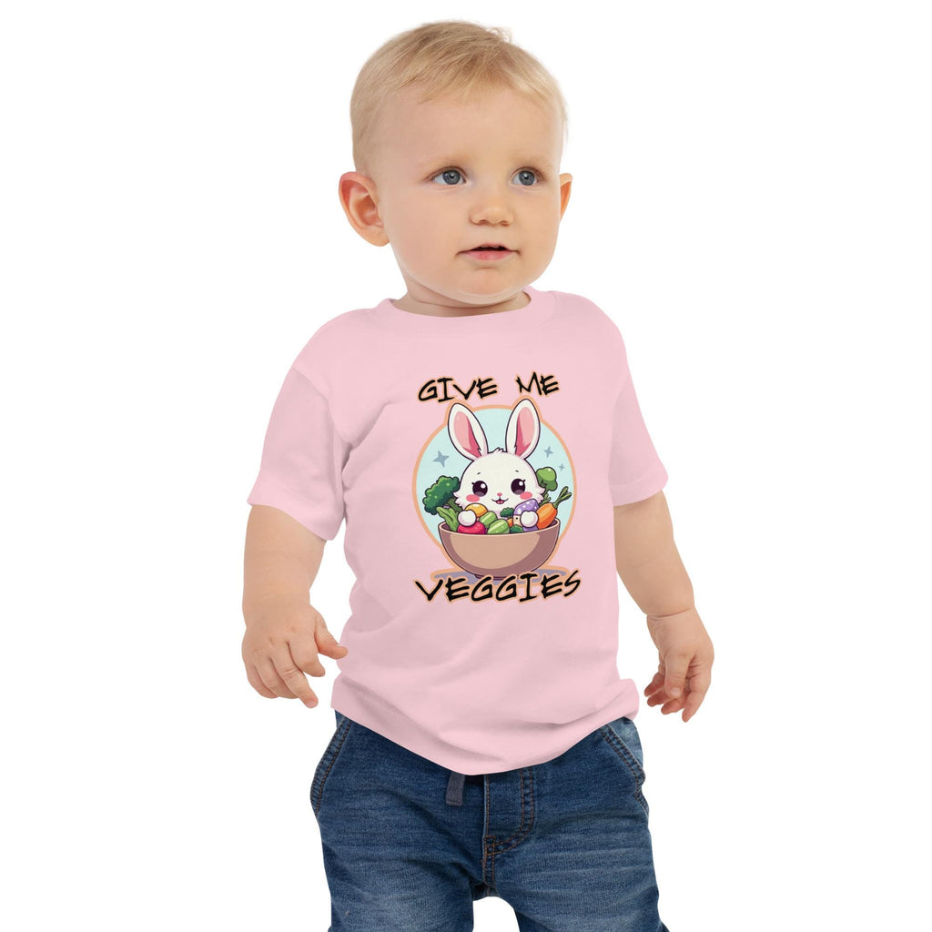 Bunny Veggies Baby Tee: Easter Cotton T-Shirt