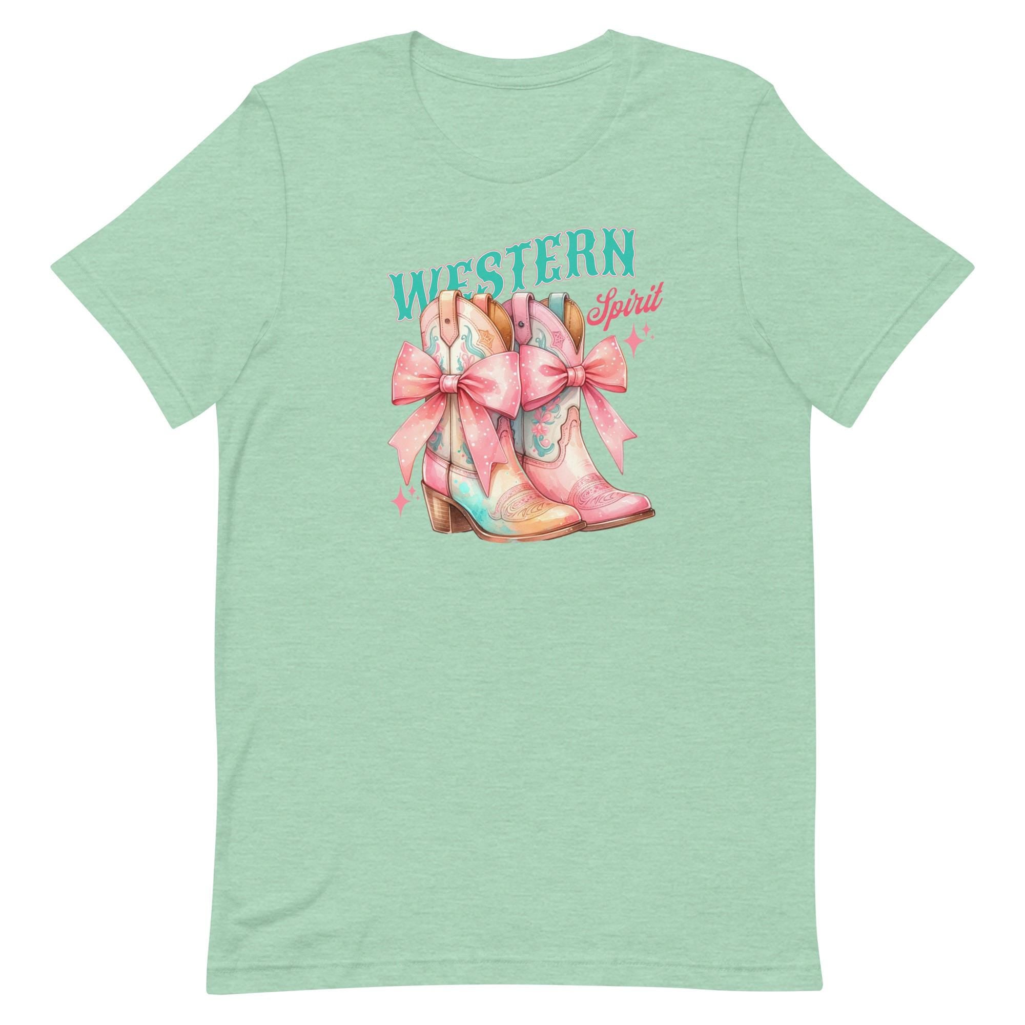 Pink Western Boots T-Shirt: Coquette Cowgirl Tee