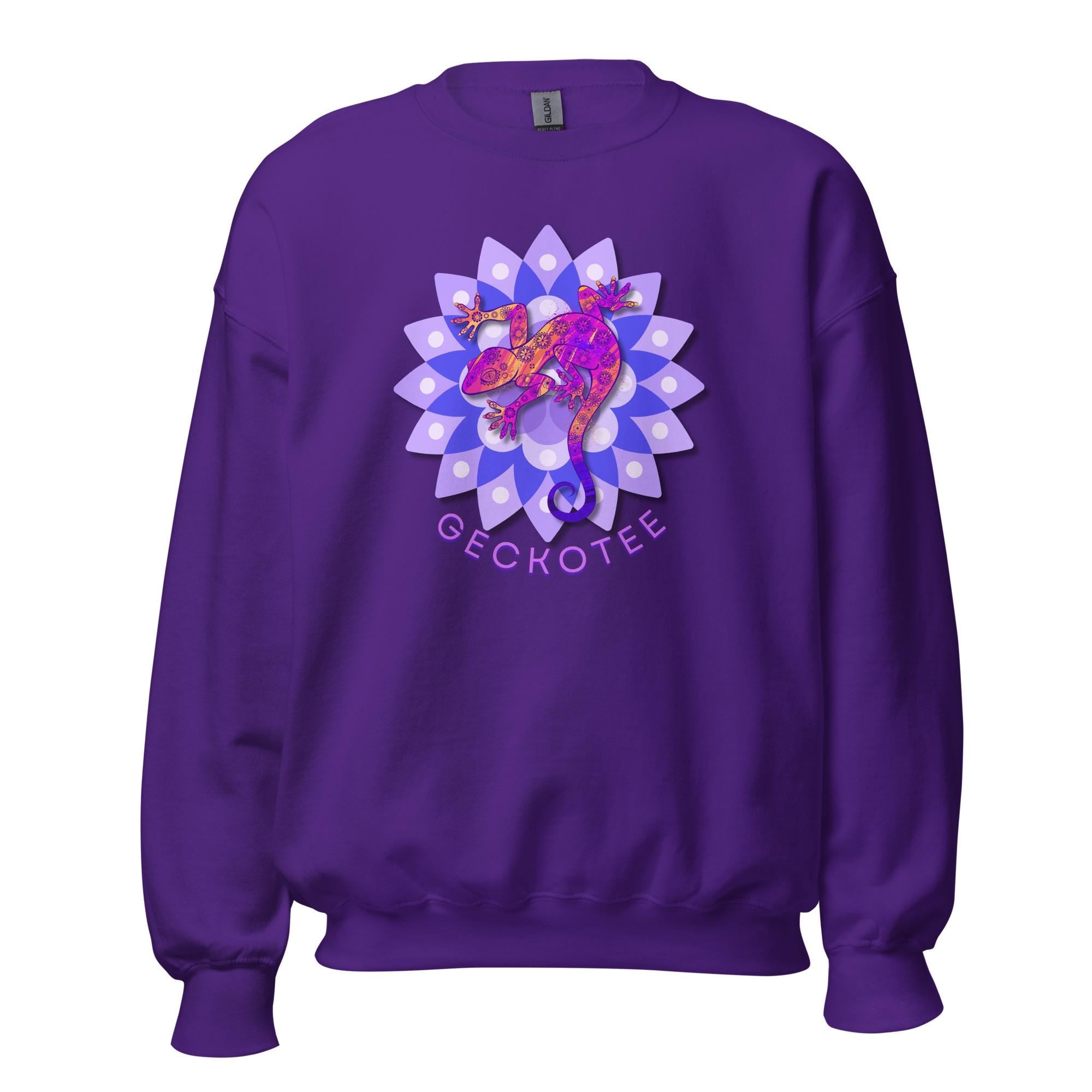 Gecko Sweatshirt Cute Gecko sweater Gecko hoodie Lizard sweatshirt, Mandala gecko shirt gecko lover gift
