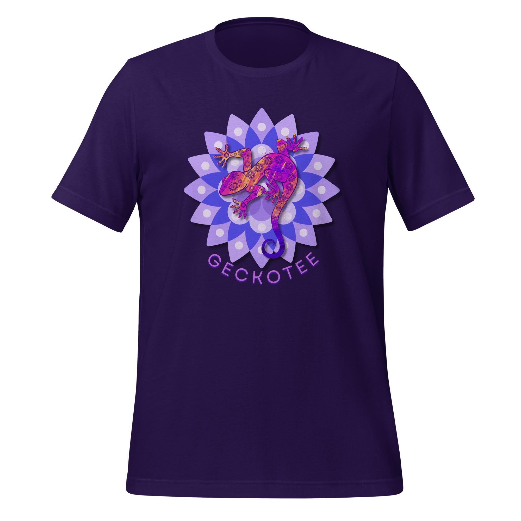 Gecko T-Shirt: mandala gecko lizard Unisex Bella Canvas Tee