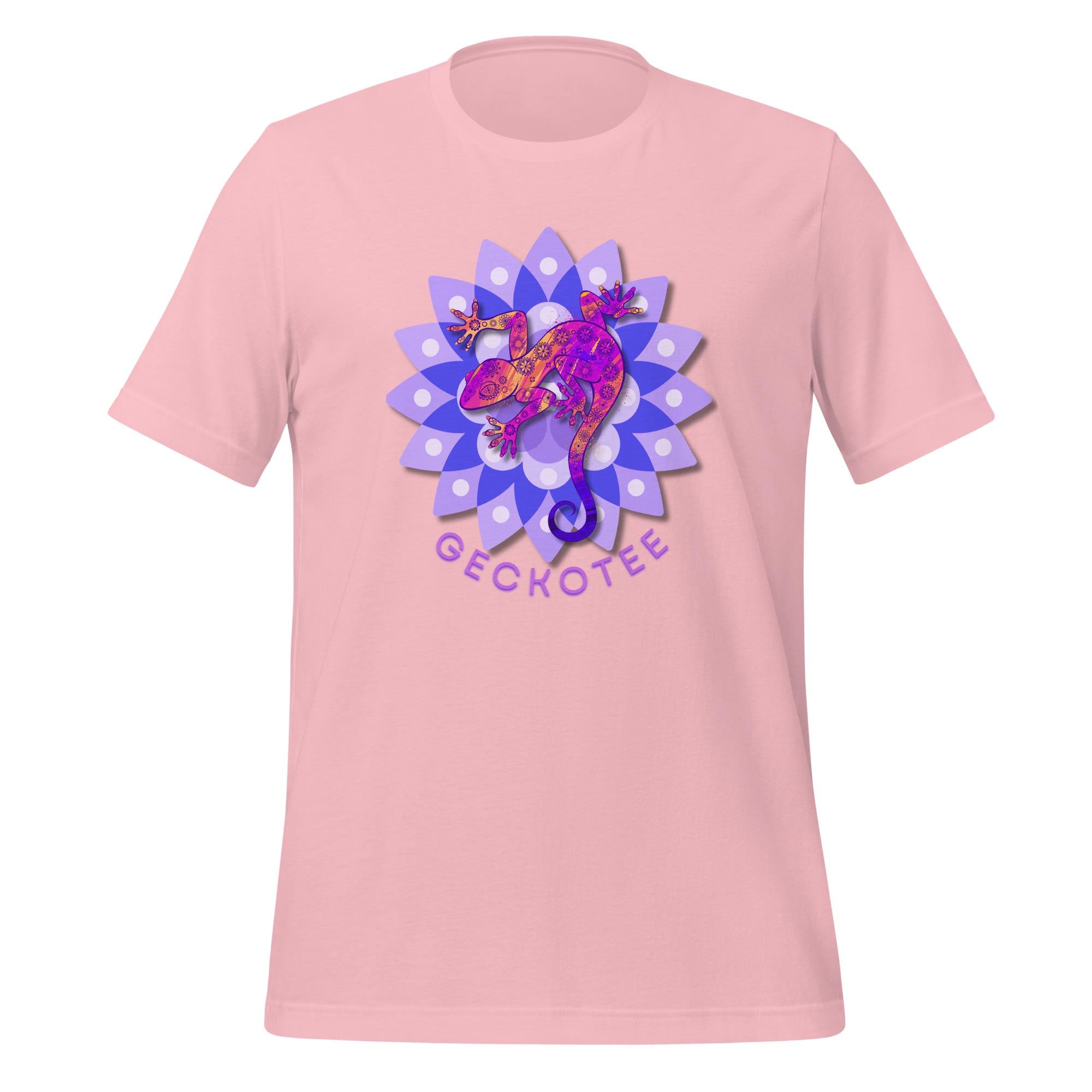 Gecko T-Shirt: mandala gecko lizard Unisex Bella Canvas Tee