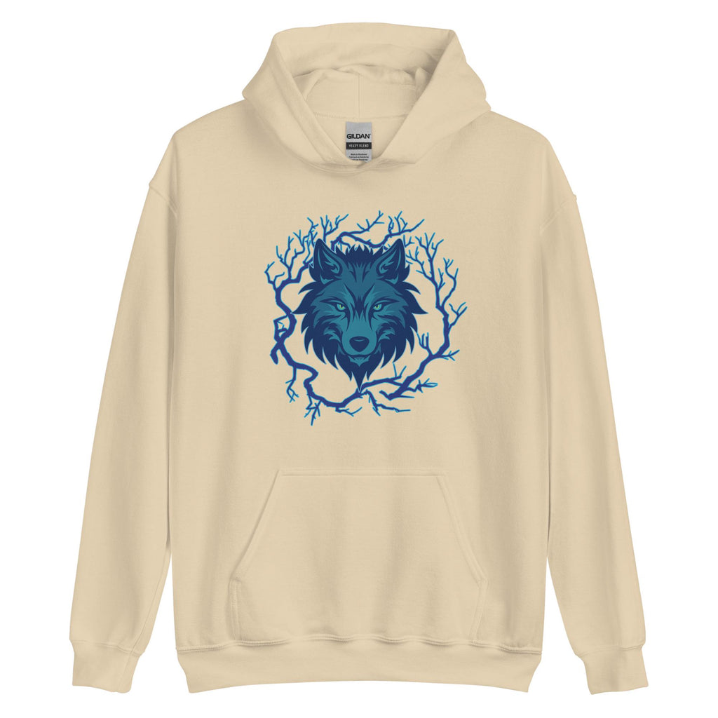 Blue Wolf Head Hoodie: Unisex Graphic Sweatshirt