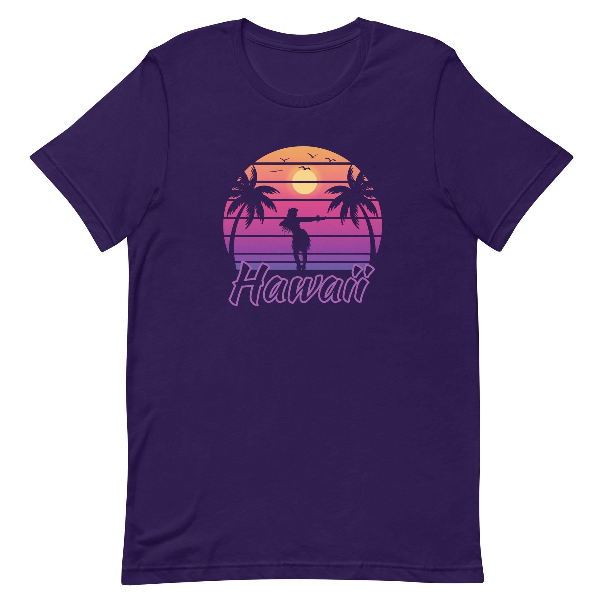 Sunset Hula Hawaii T-Shirt: Retro Tropical Tee