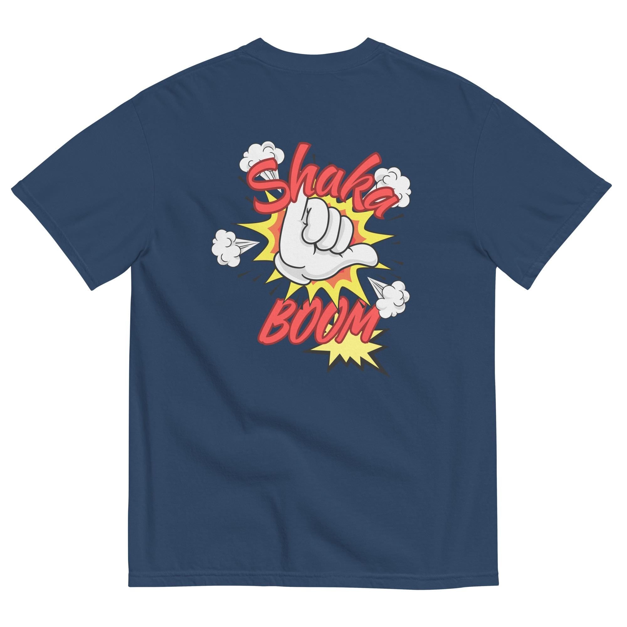 Hawaii Shaka T-Shirt: Comfort Colors Hawaii tee front and back prints Shaka Boom!