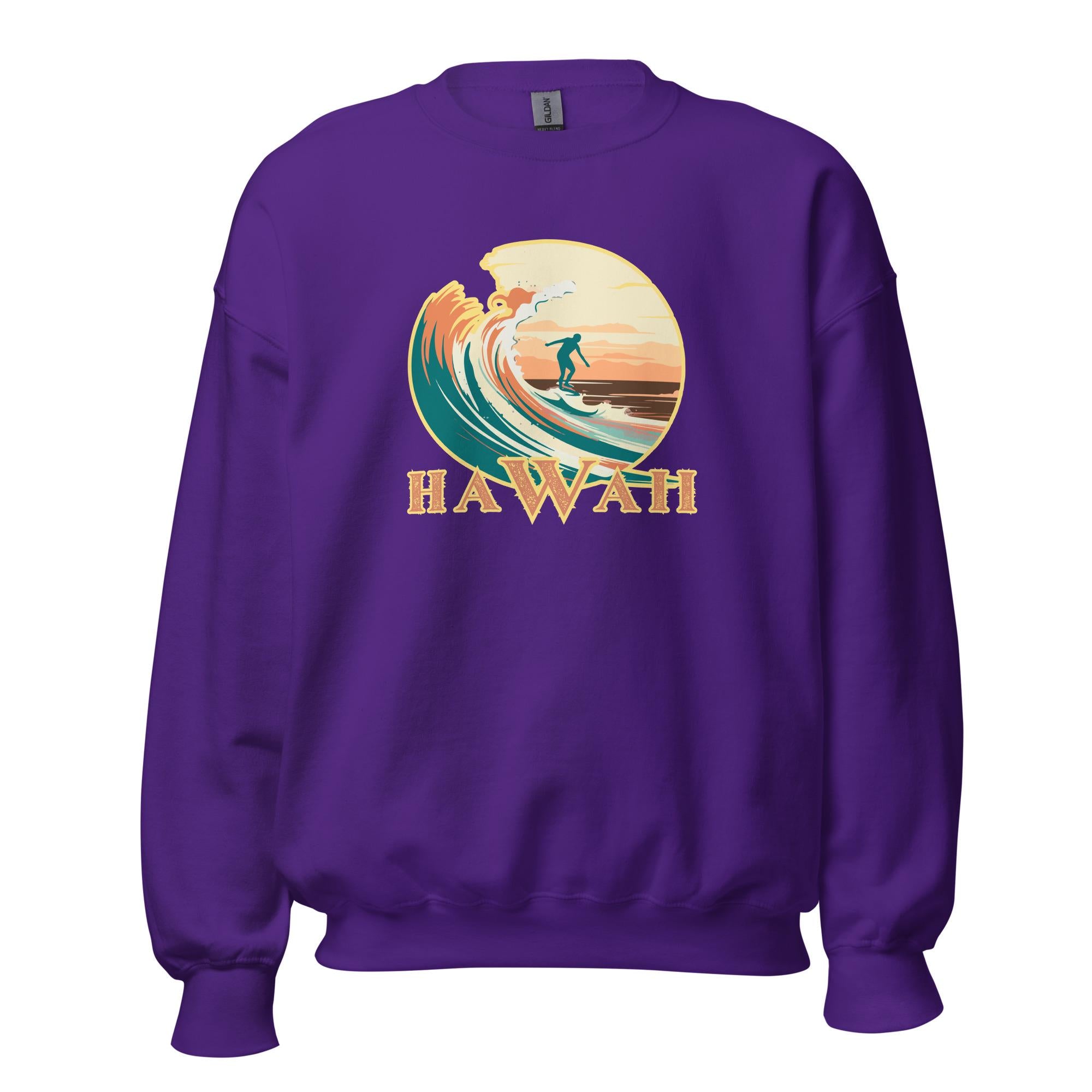Retro Hawaii Surf Sweatshirt: Vintage Unisex Hoodie gift for Hawaii lover surfer gift
