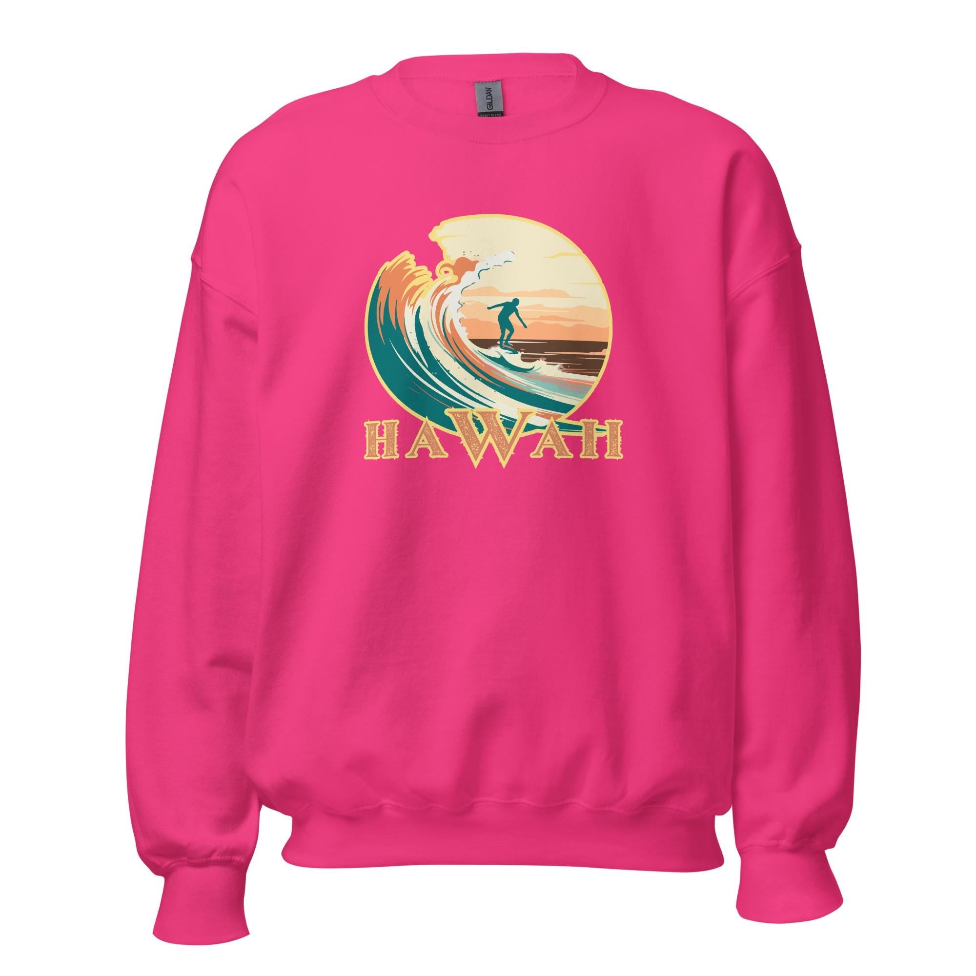 Retro Hawaii Surf Sweatshirt: Vintage Unisex Hoodie gift for Hawaii lover surfer gift