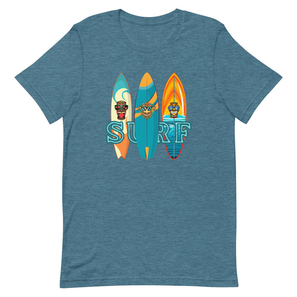 Surfboards T-Shirt: Surfing shirt Bella Canvas soft tee Unisex Surfer Gift