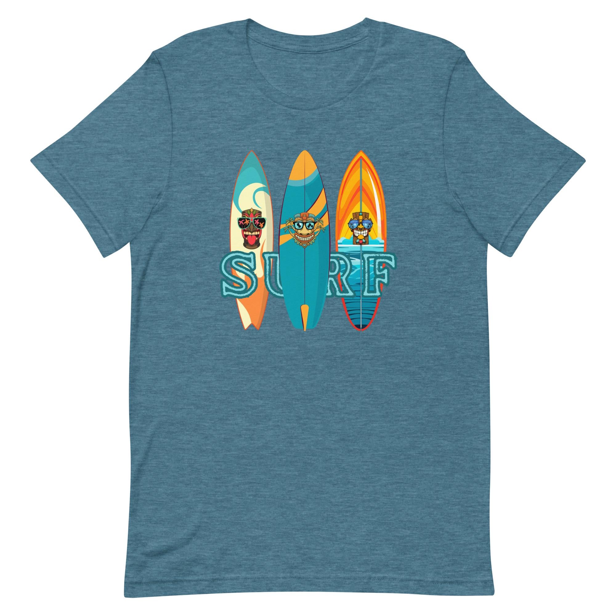 Surfboards T-Shirt: Surfing shirt Bella Canvas soft tee Unisex Surfer Gift