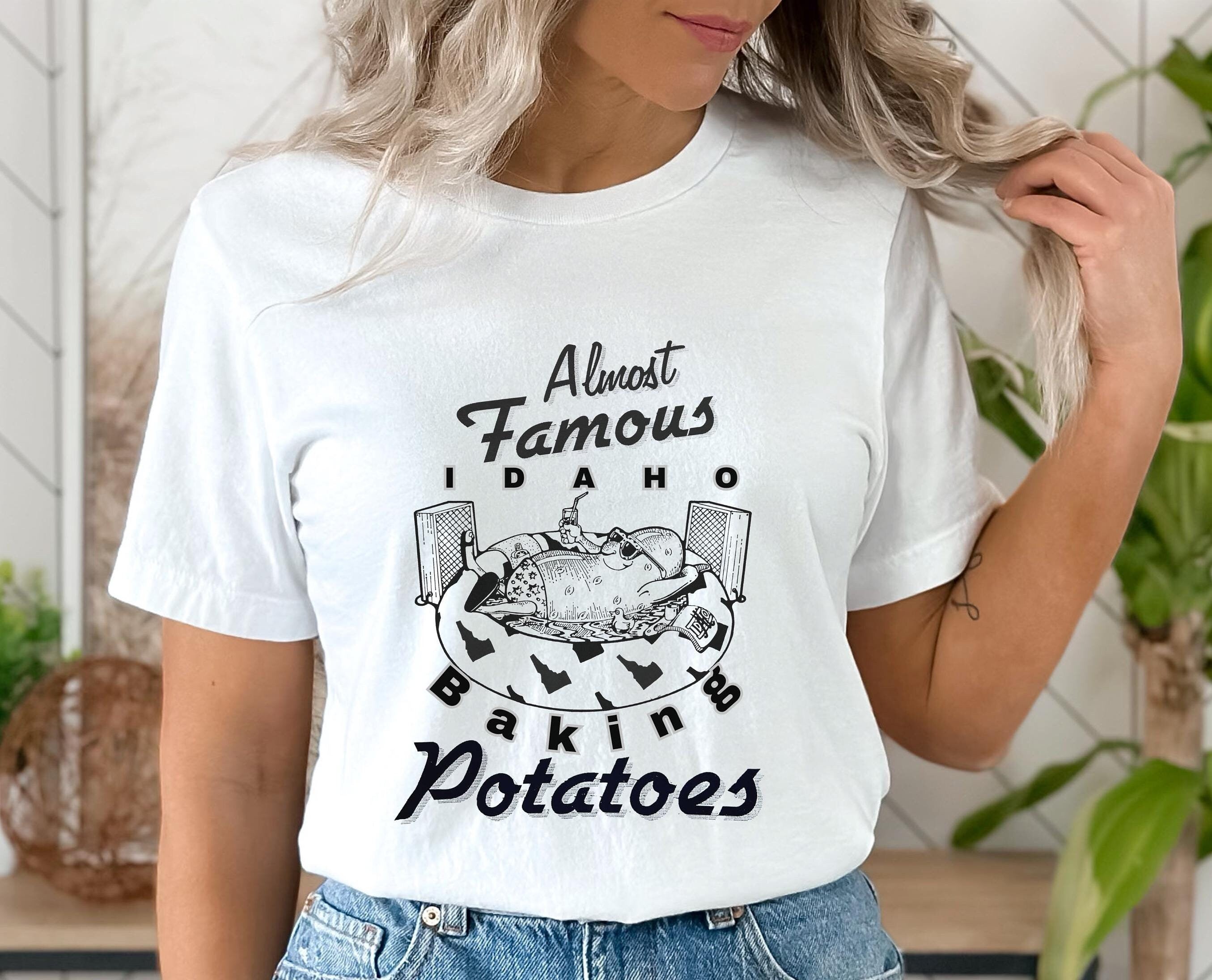 Funny Idaho Potato Shirt: Vintage Cartoon Art unisex soft tee