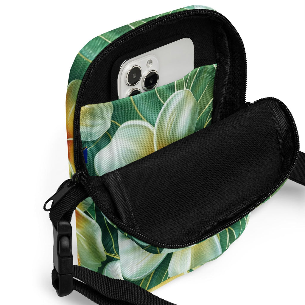 Plumeria Crossbody Bag: Tropical Floral Phone Bag