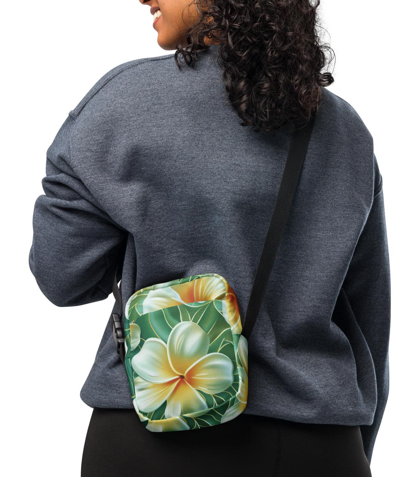 Plumeria Crossbody Bag: Tropical Floral Phone Bag