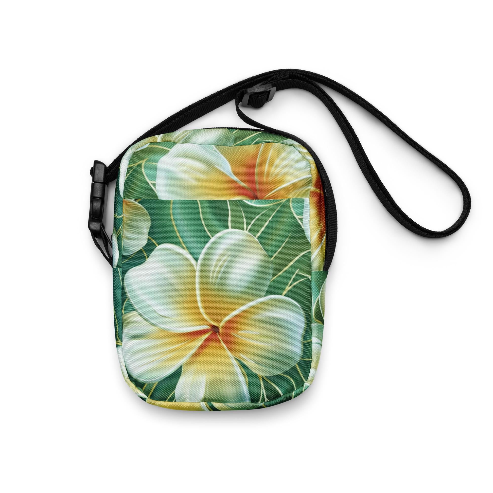 Plumeria Crossbody Bag: Tropical Floral Phone Bag