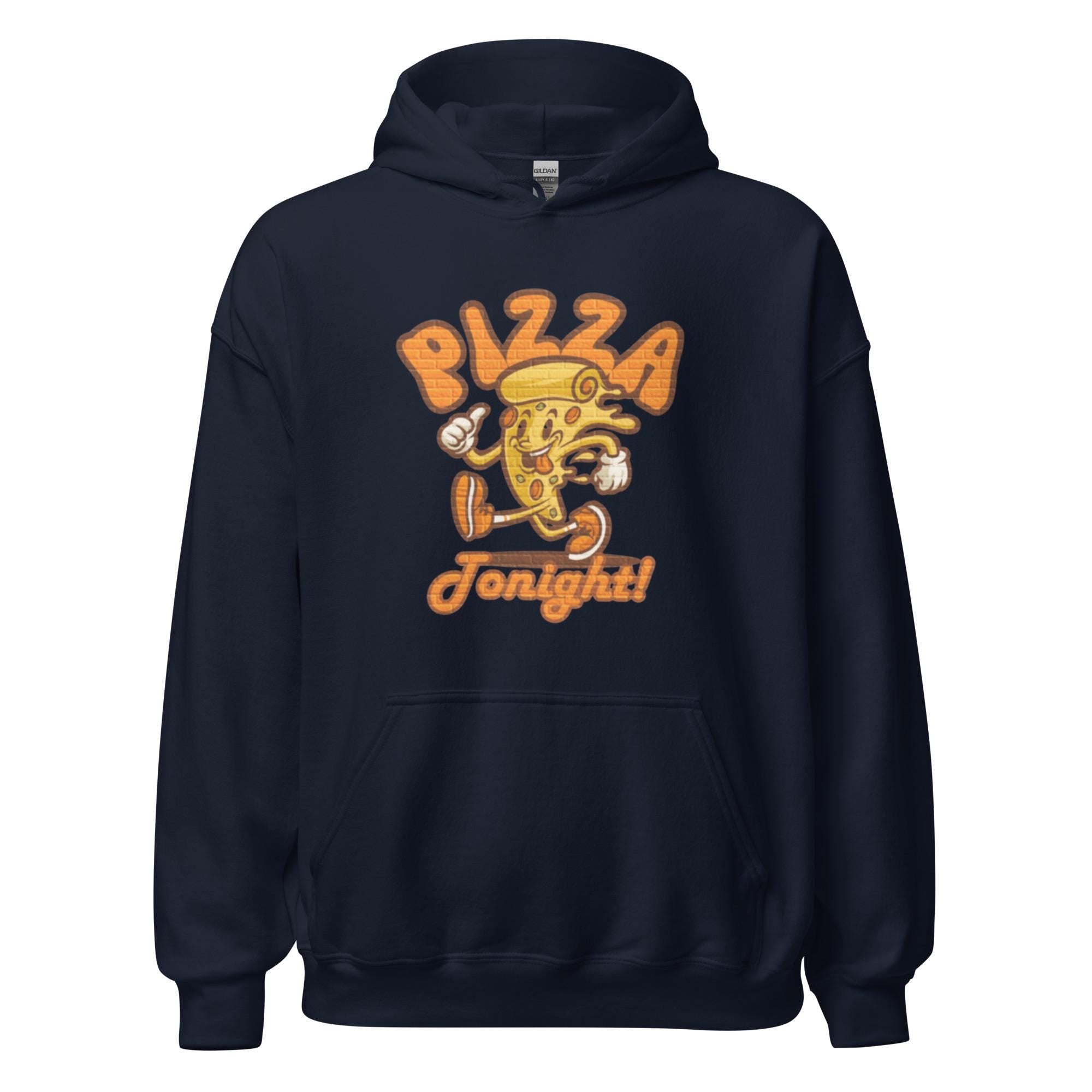 Funny Pizza Tonight Hoodie: Retro Pizza Lover Gift
