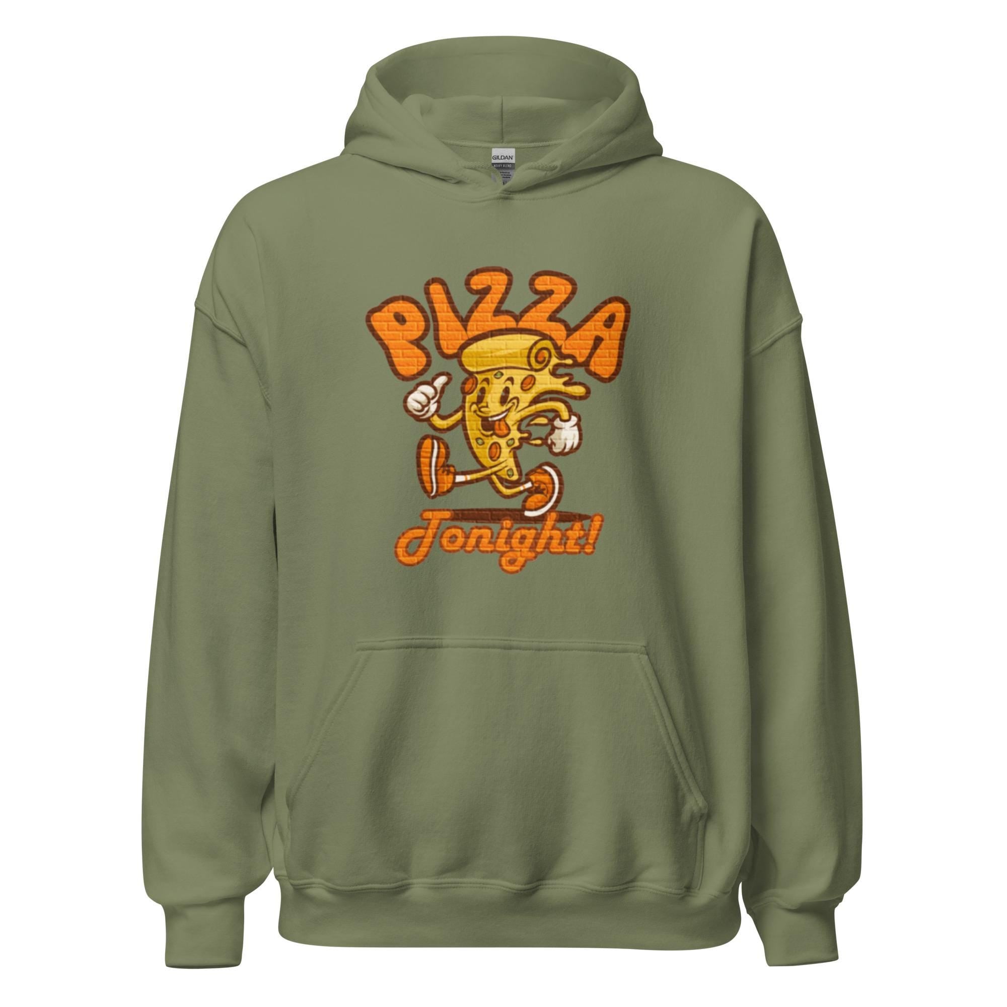 Funny Pizza Tonight Hoodie: Retro Pizza Lover Gift