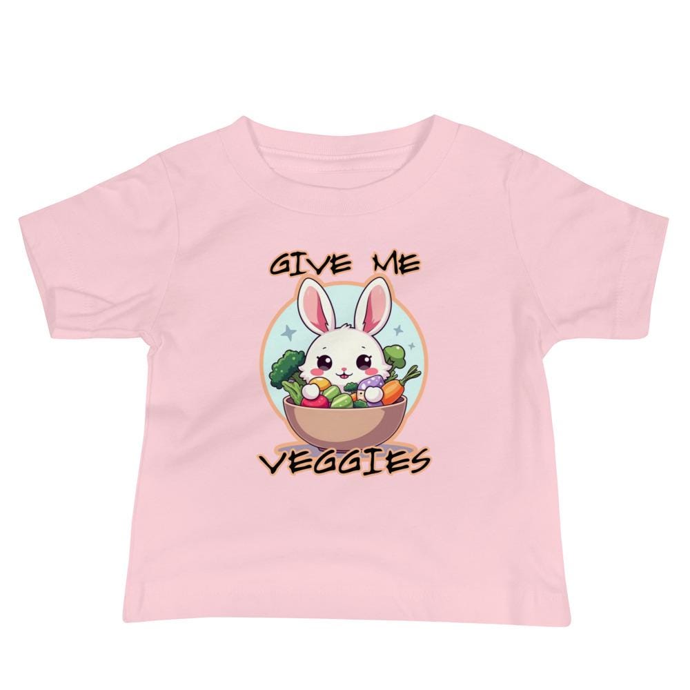 Bunny Veggies Baby Tee: Easter Cotton T-Shirt