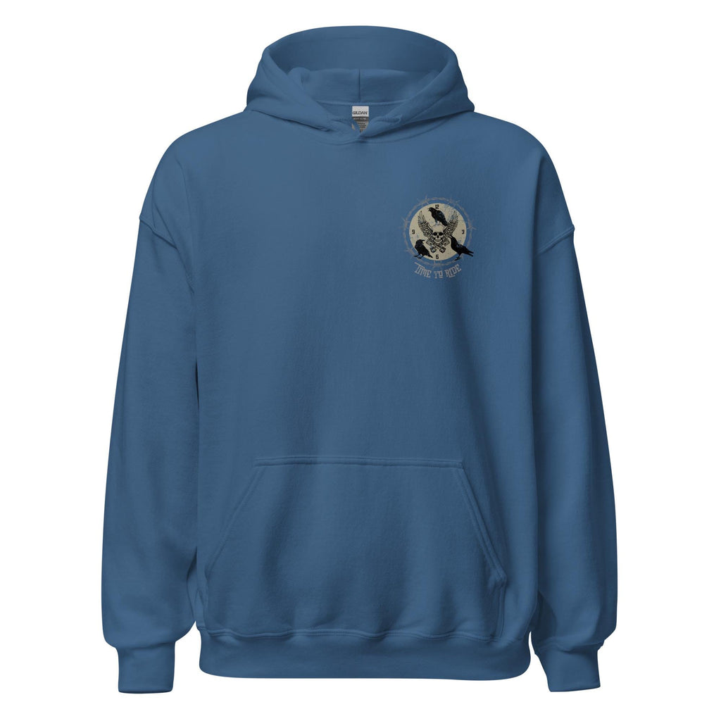 Motorcycle Hoodie: Raven Skull Graphic hoodie biker Gift