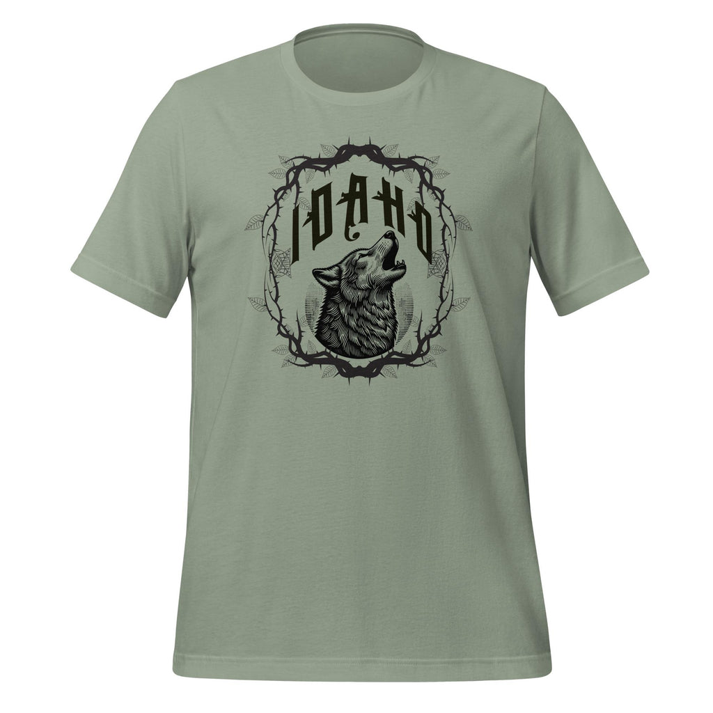 Idaho T-Shirt: Wolf shirt Unisex Mono-Color Print Tee