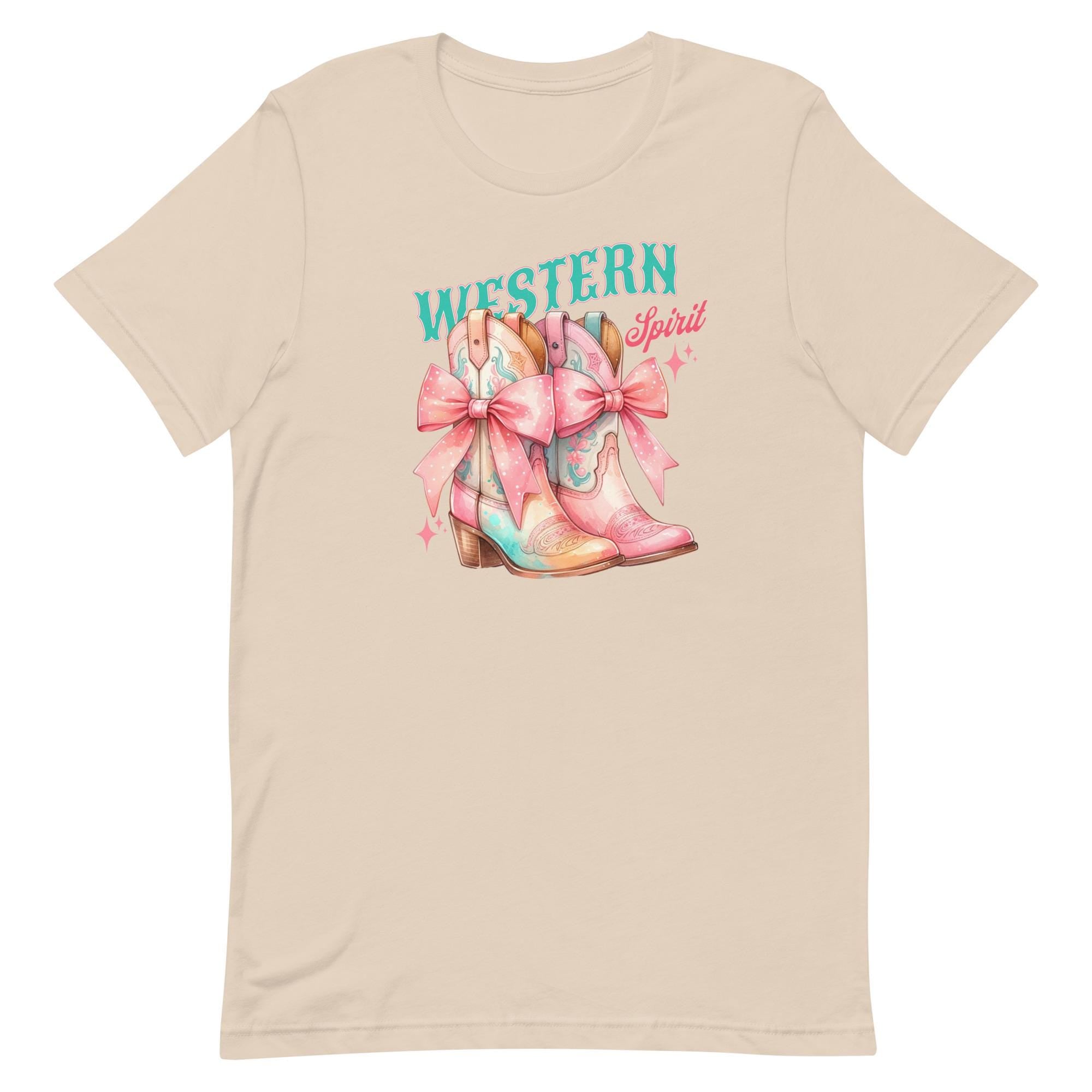 Pink Western Boots T-Shirt: Coquette Cowgirl Tee