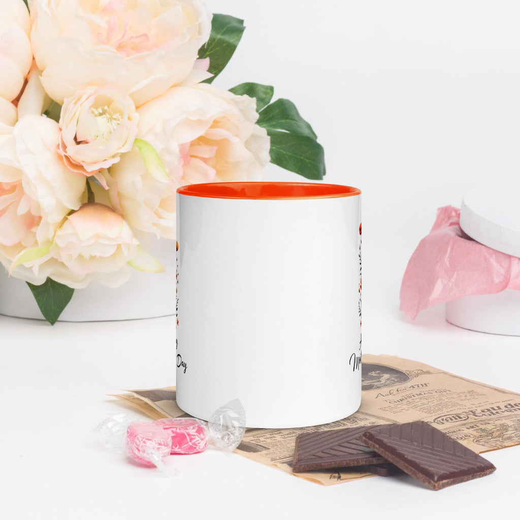 Mothers Day Mug with Color Inside Floral mothers day mug