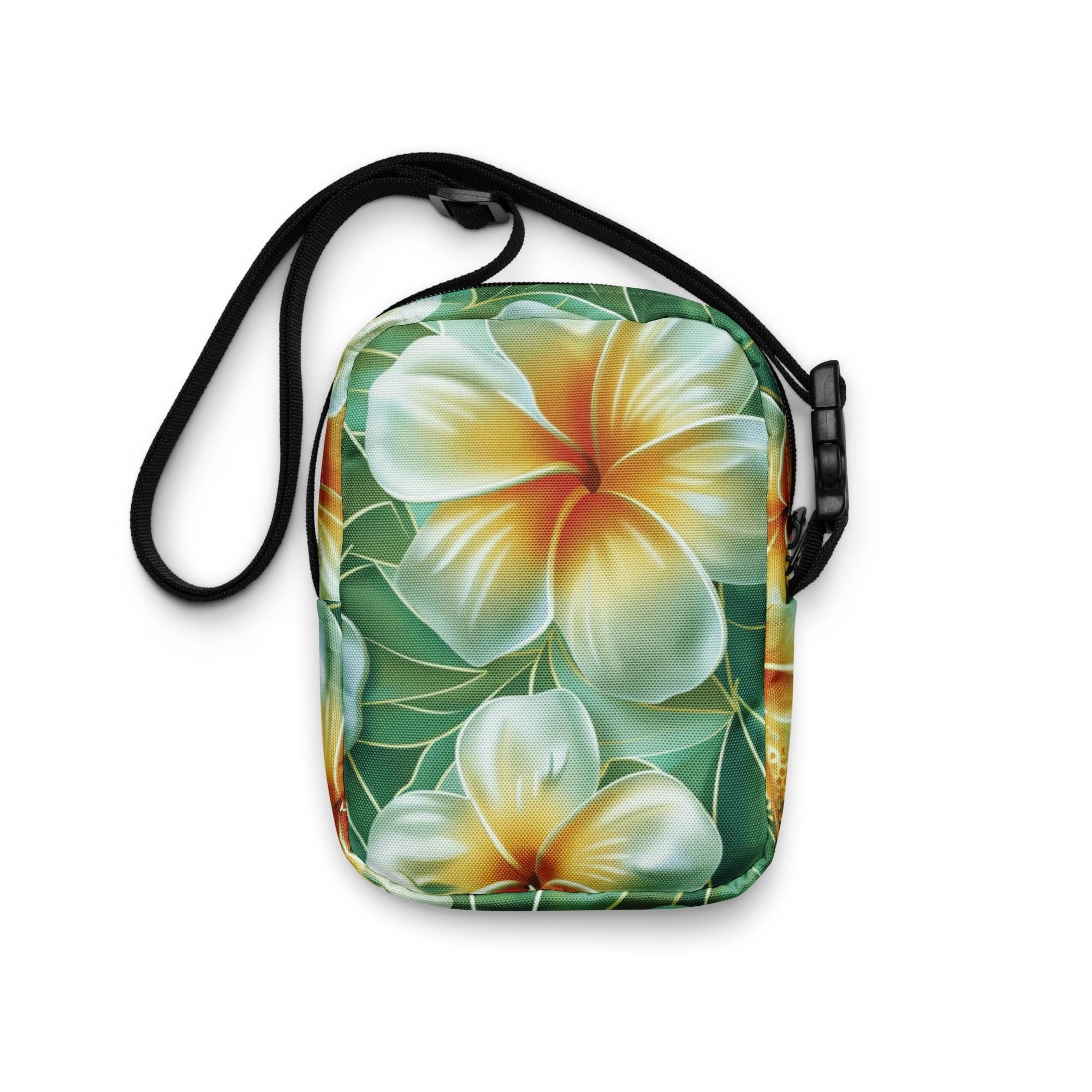 Plumeria Crossbody Bag: Tropical Floral Phone Bag