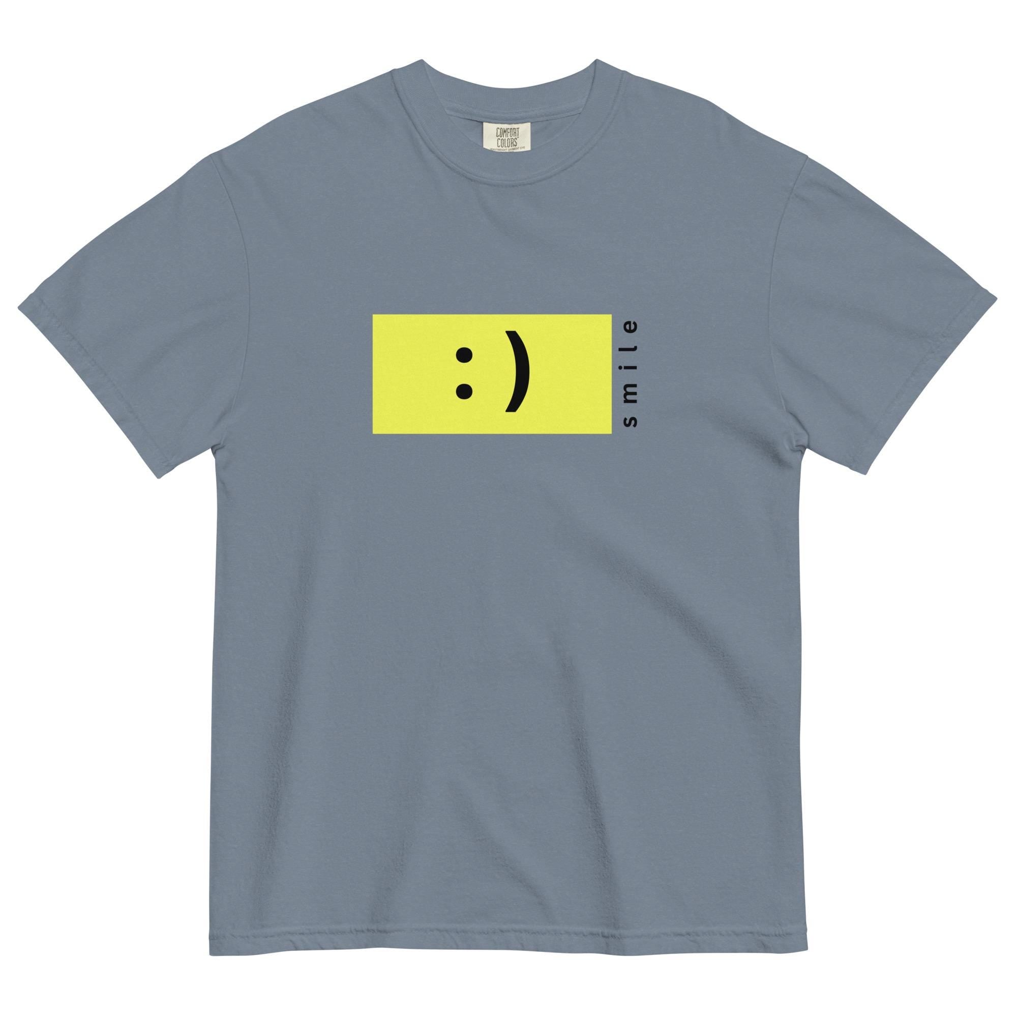 Smile T-Shirt: Garment-Dyed Heavyweight Cotton Tee