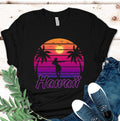 Sunset Hula Hawaii T-Shirt: Retro Tropical Tee