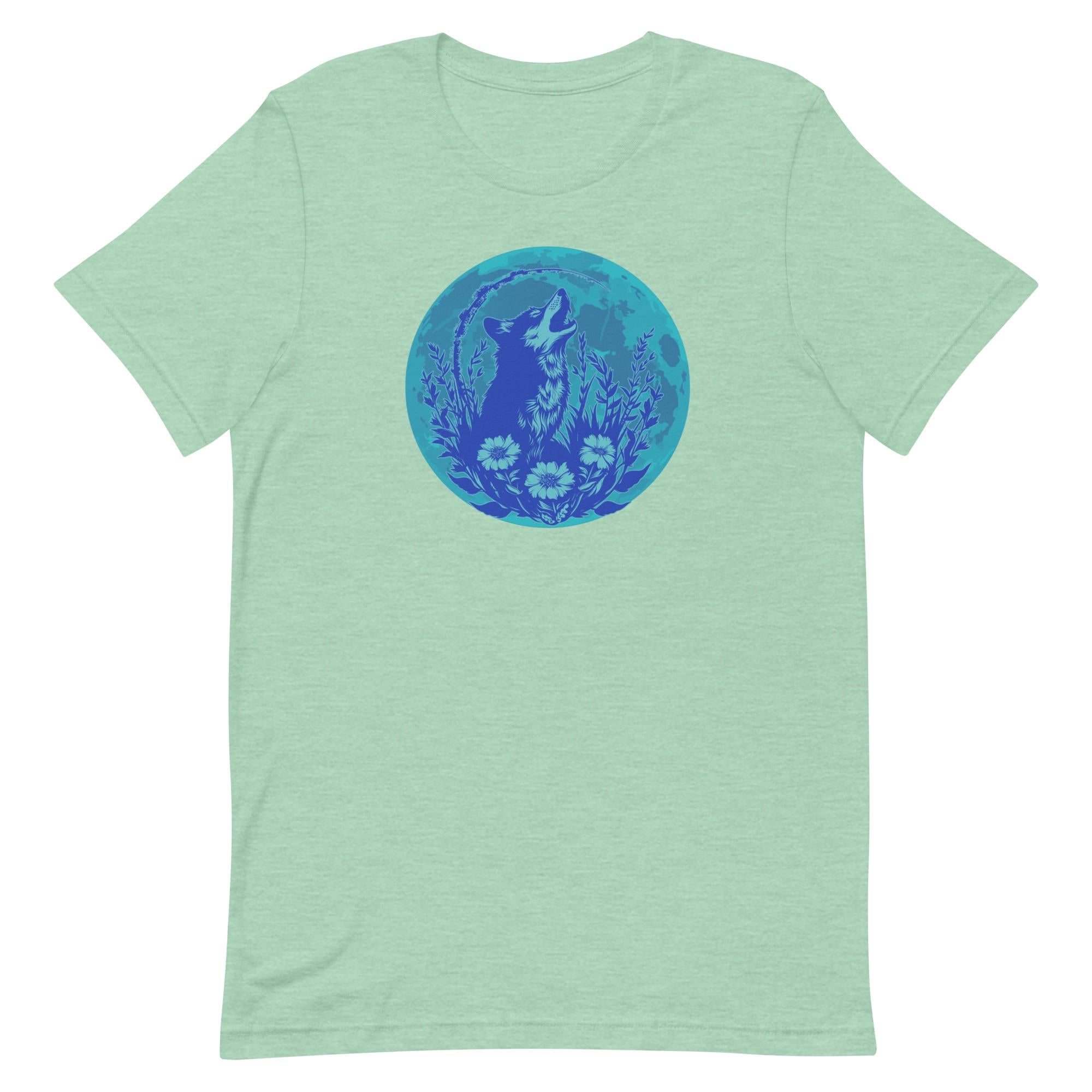Howling Wolf T-Shirt: Blue Moon Unisex Tee