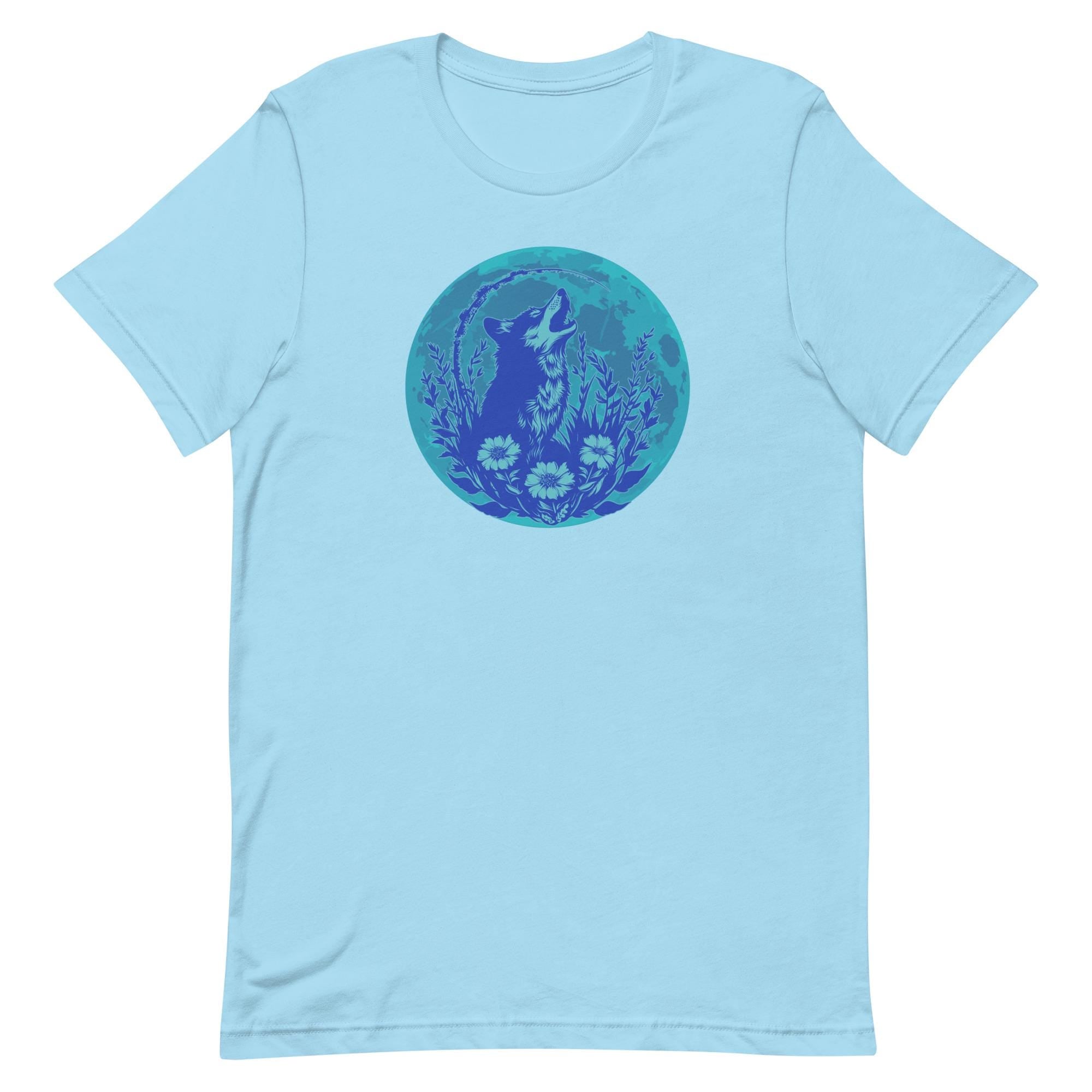 Howling Wolf T-Shirt: Blue Moon Unisex Tee