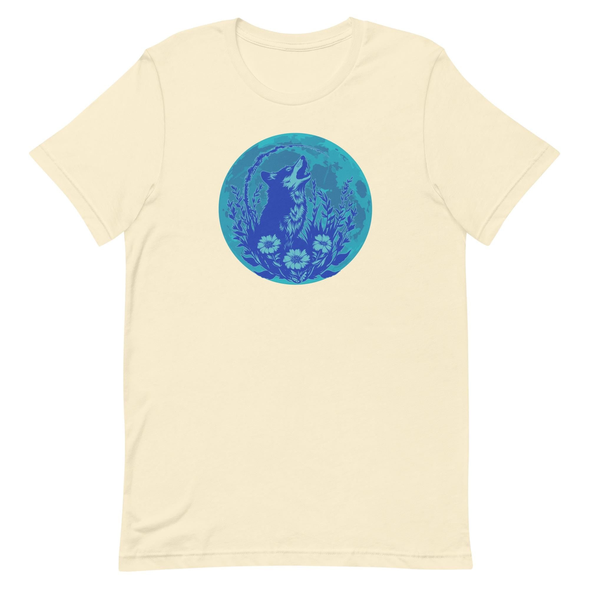 Howling Wolf T-Shirt: Blue Moon Unisex Tee