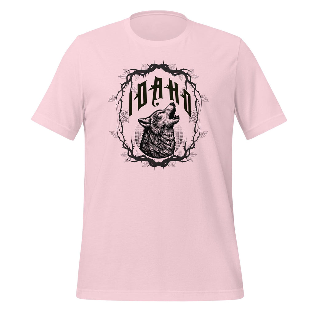Idaho T-Shirt: Wolf shirt Unisex Mono-Color Print Tee