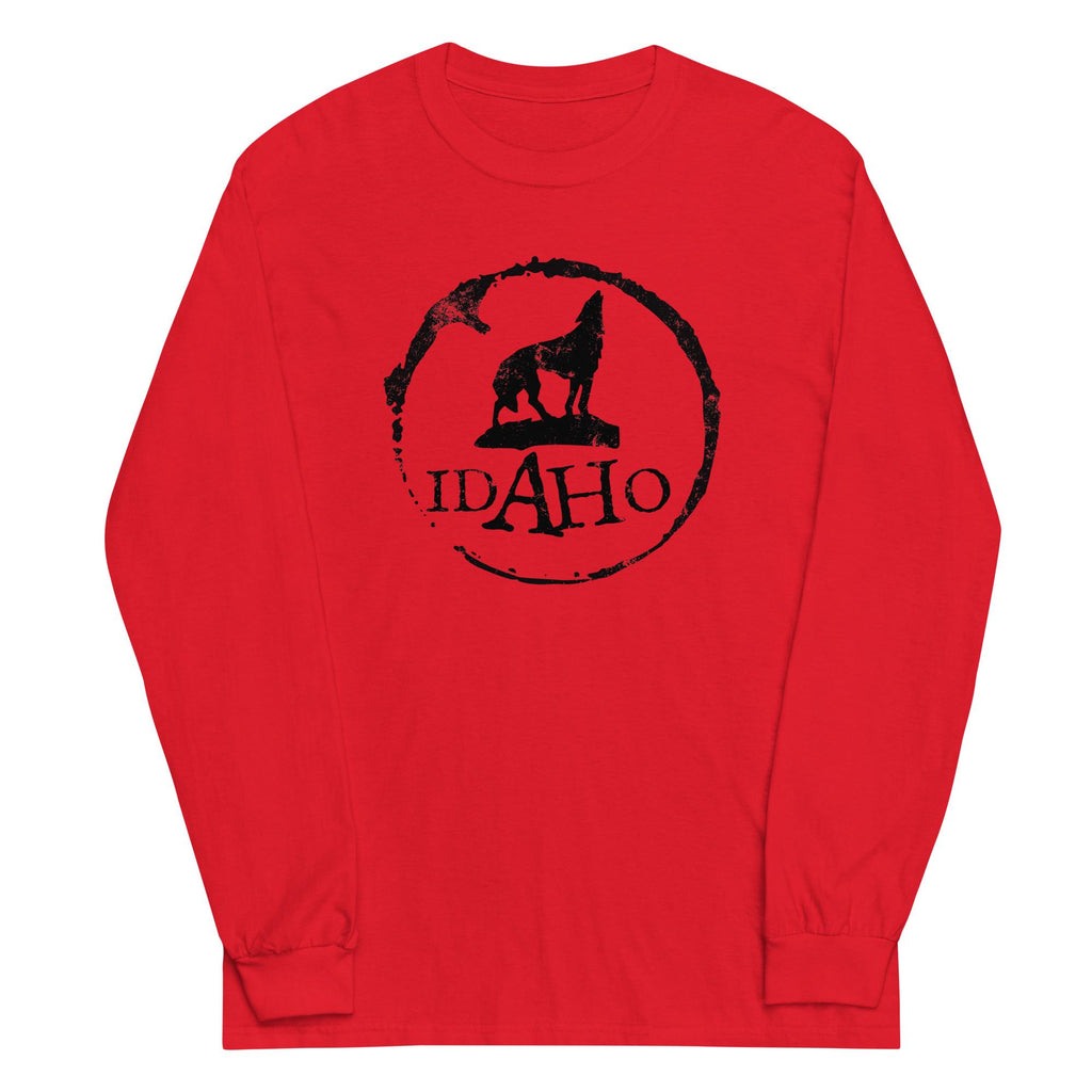 Idaho Wolf Long Sleeve T-shirt: Idahoan Gift