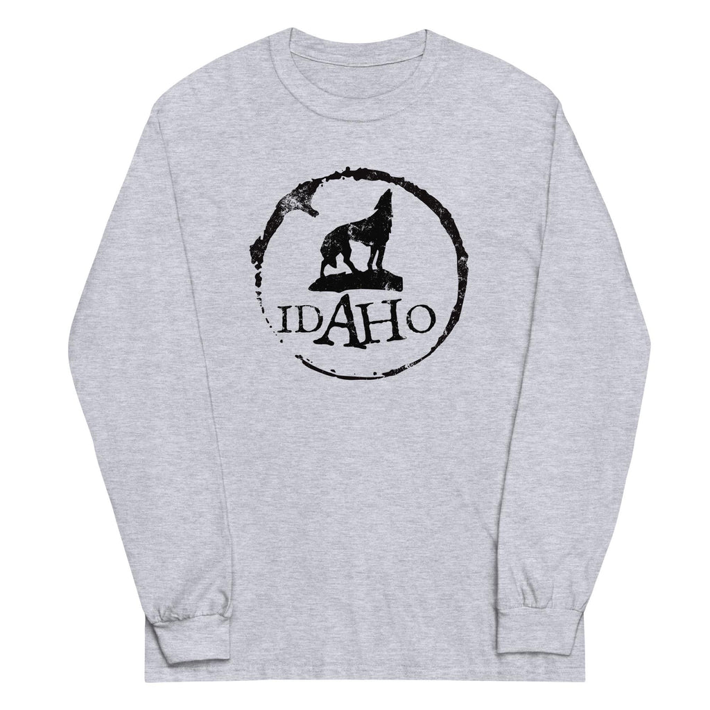 Idaho Wolf Long Sleeve T-shirt: Idahoan Gift