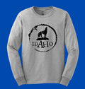 Idaho Wolf Long Sleeve T-shirt: Idahoan Gift