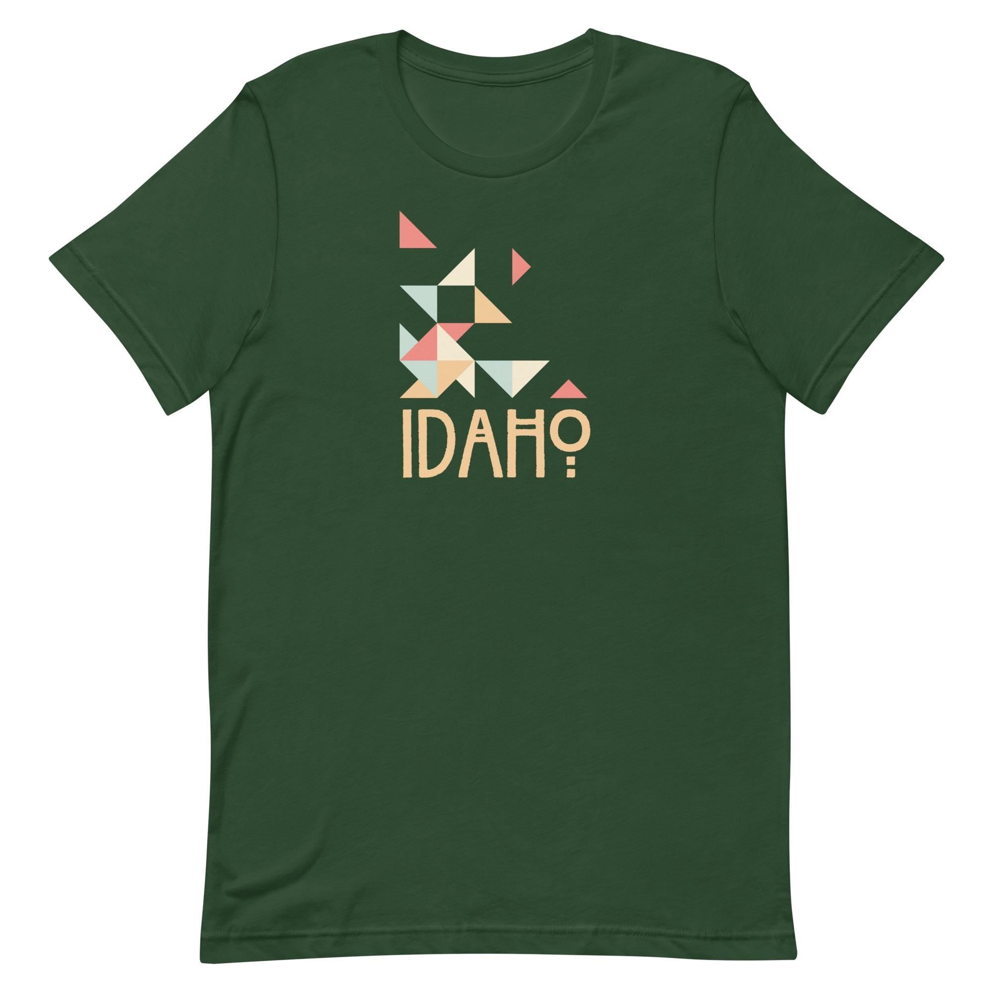 Idaho Modern T-Shirt: Geometric State Pride Tee