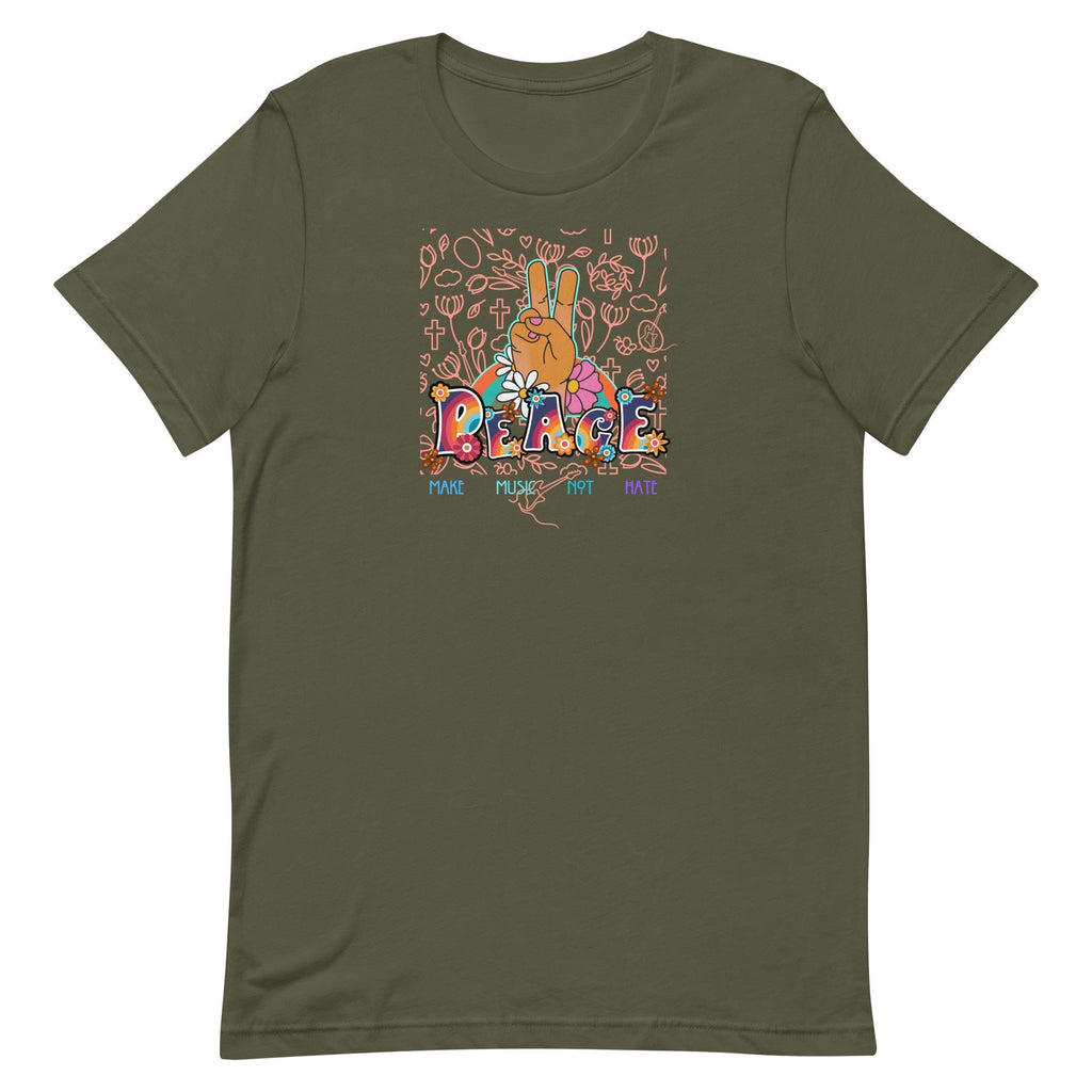 Groovy Peace Sign T-Shirt, Retro Music Lover Gift