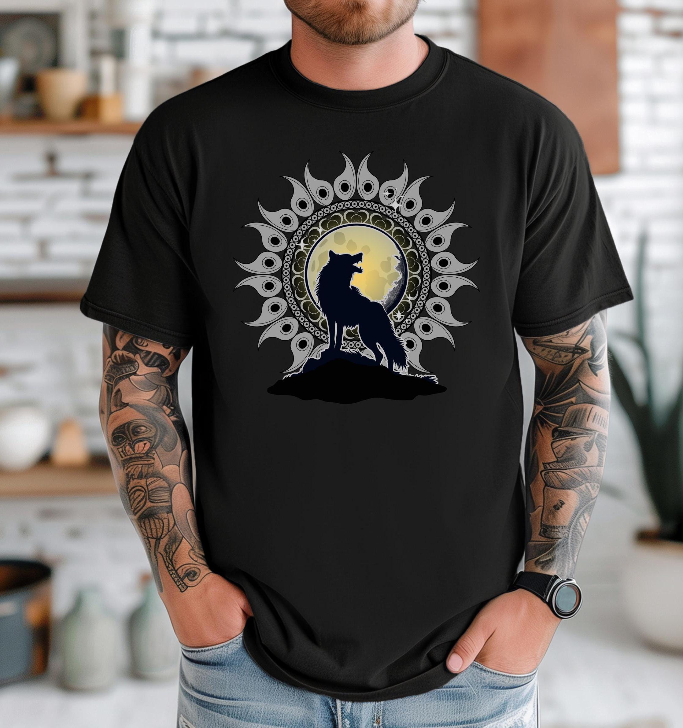 Wolf Mandala T-Shirt: Comfort Colors Heavyweight Cotton Tee