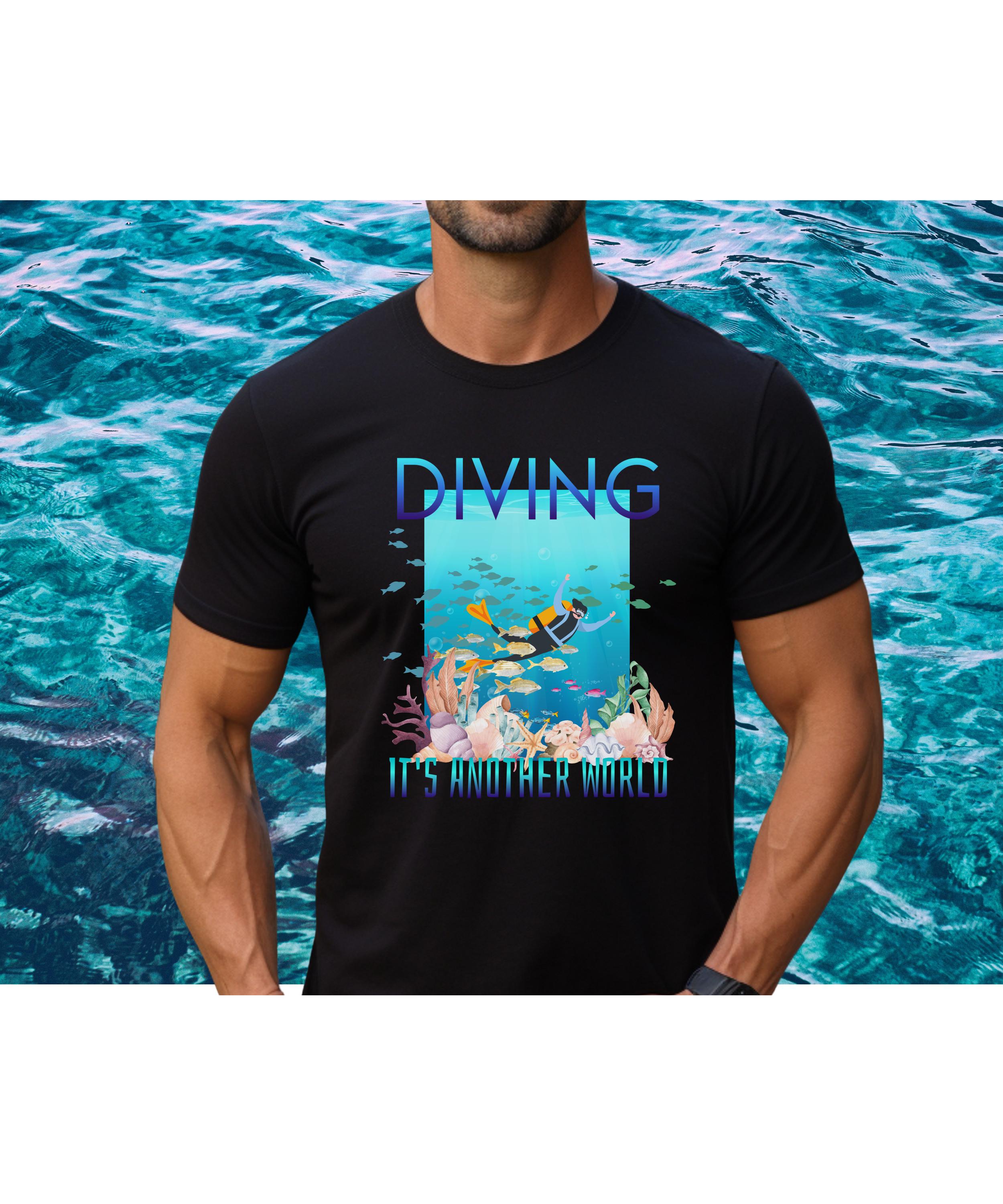 Diving Ocean T-Shirt: Marine Life Scuba Diver Gift