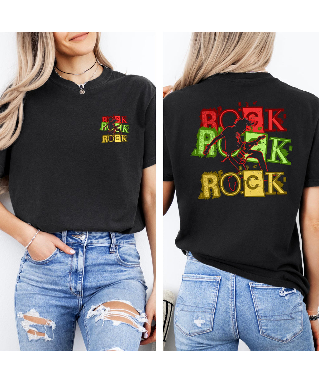Comfort Colors Rock Music T-Shirt: Two Sided Print