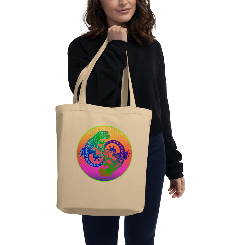 Gecko Yin Yang Organic Cotton Tote Bag