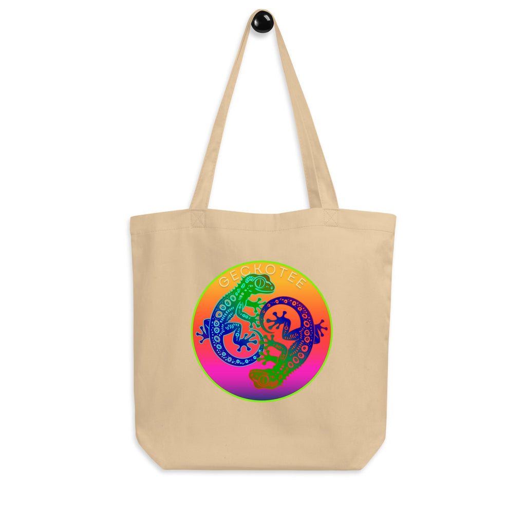 Gecko Yin Yang Organic Cotton Tote Bag