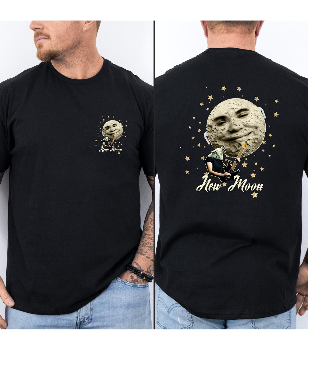 Wolf Man New Moon T-Shirt: Front & Back Print, Ring-Spun Cotton