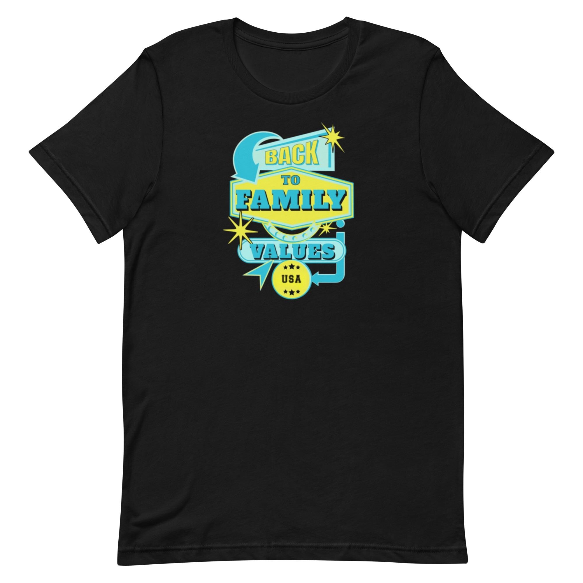 Family Values USA T-Shirt: Retro Design, Soft Cotton