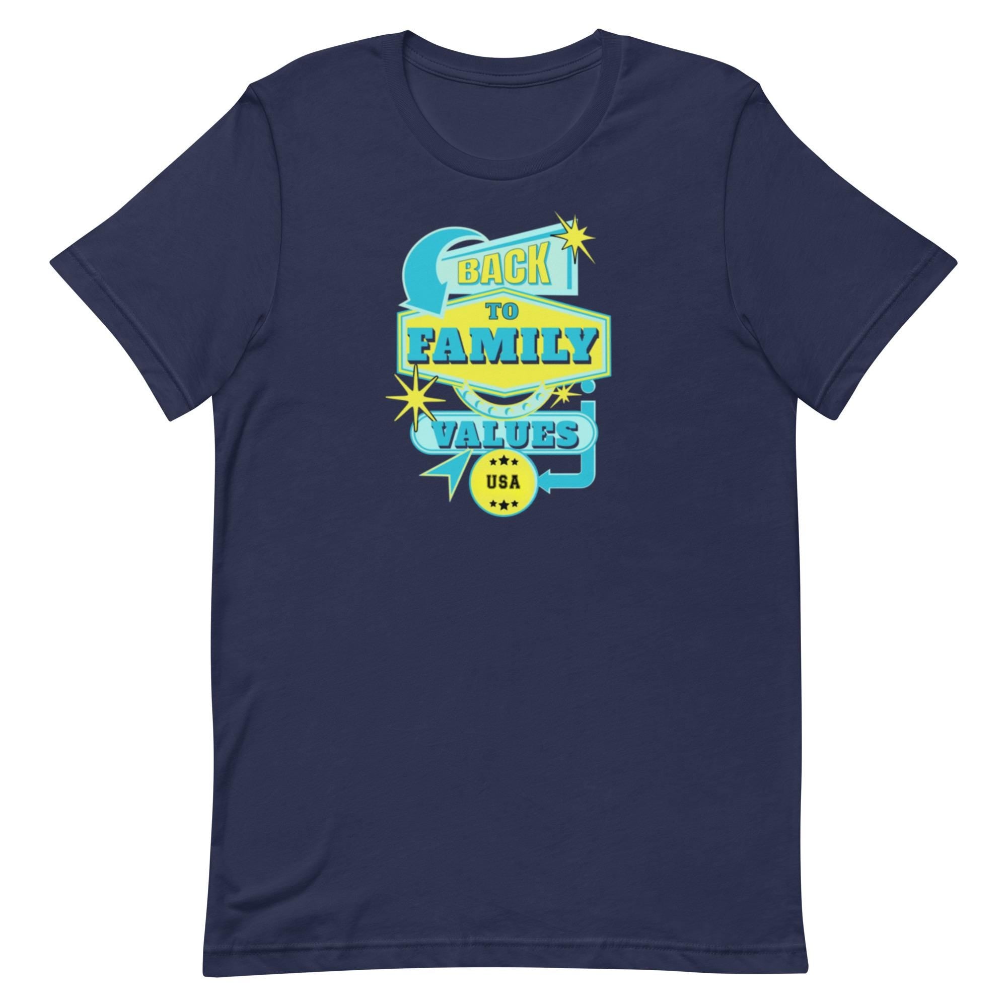 Family Values USA T-Shirt: Retro Design, Soft Cotton