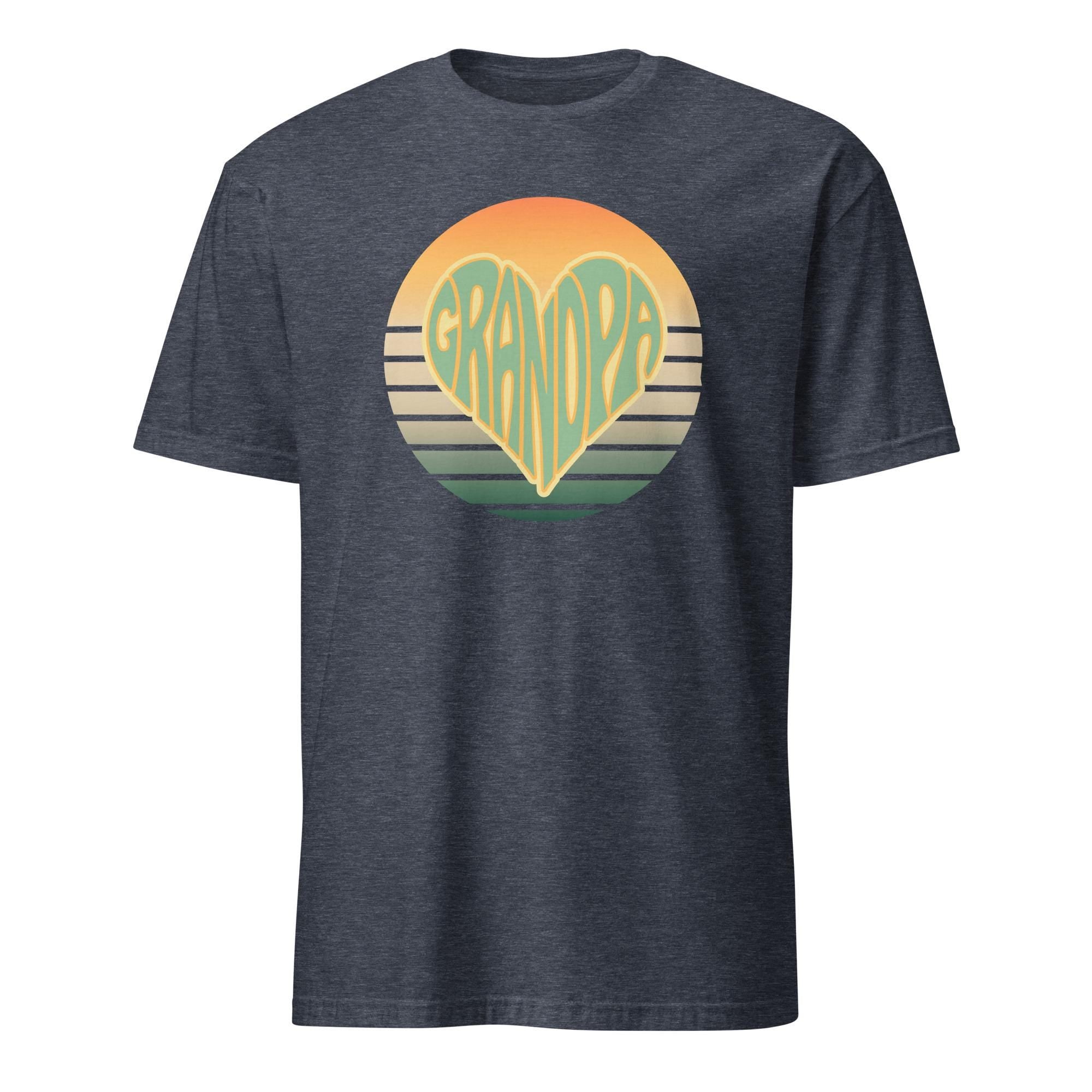 Grandpa Shirt, Grandpa heart shirt, Fathers Day Grandpa shirt, Love Grandpa Shirt, Grandpa t-shirt gift Short-Sleeve T-Shirt Grandfather