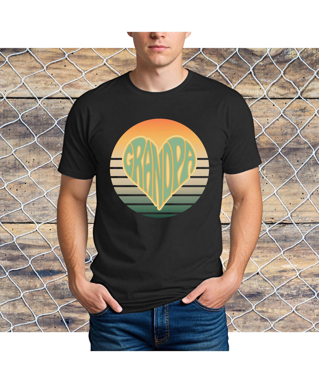 Grandpa Shirt, Grandpa heart shirt, Fathers Day Grandpa shirt, Love Grandpa Shirt, Grandpa t-shirt gift Short-Sleeve T-Shirt Grandfather