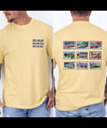 Vintage Western Postal Stamps T-Shirt: Garment-Dyed Heavyweight Cotton Tee