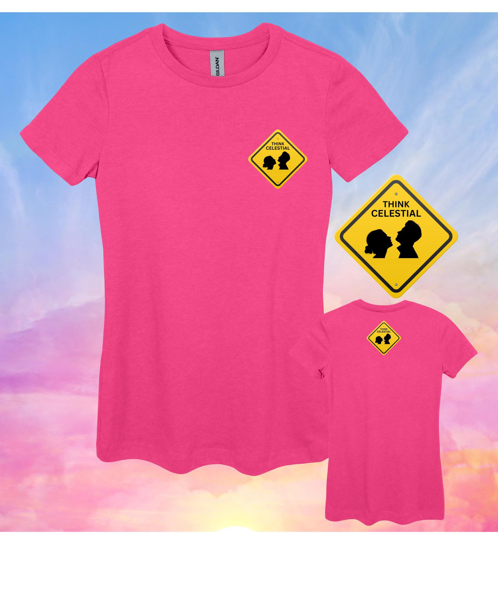 Think Celestial LDS Shirt: Women's Front & Back Print Tee